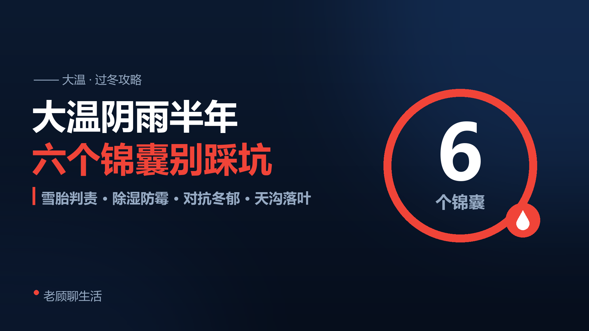 老顾聊生活 · 大温雨季过冬指南